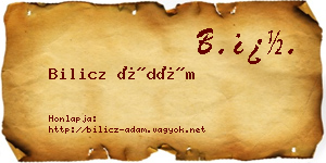 Bilicz Ádám névjegykártya